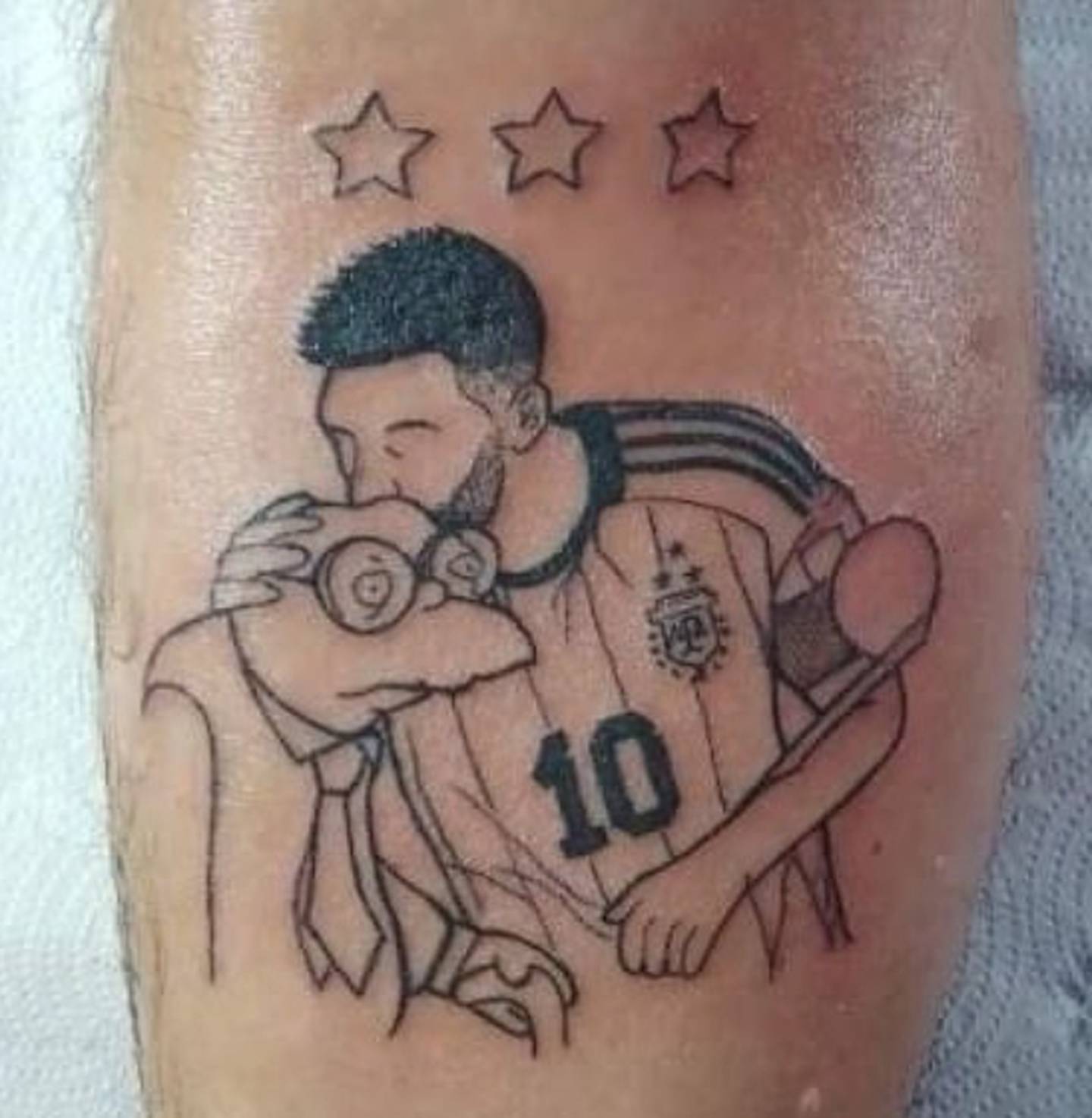 Estos son algunos de los peores tatuajes que se hicieron los fiebres de la Selección Argentina. Twitter.