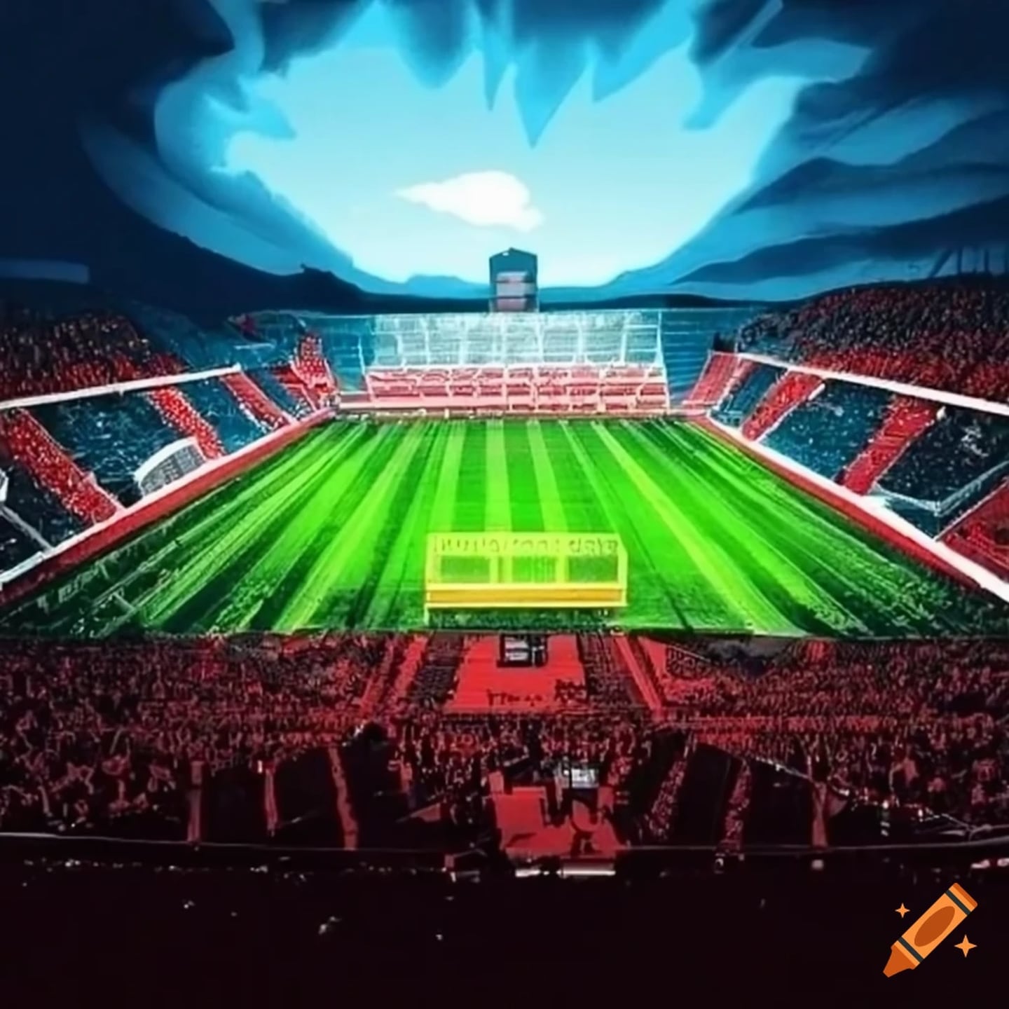 Estadio de Alajuelense en el año 2073 según Craiyon | El Financiero