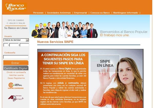 Banco Popular Habilita Nuevos Servicios En Linea Para Sus Clientes El Financiero