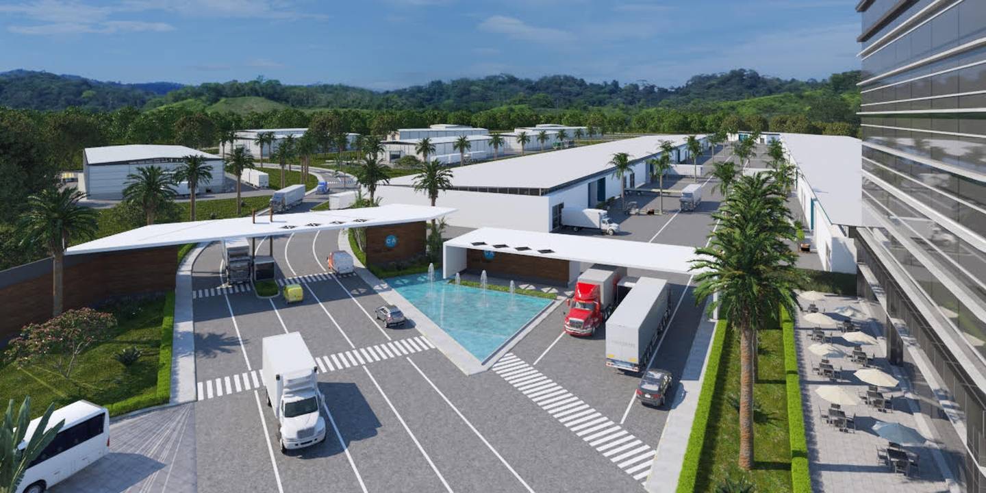 El proyecto Plataforma Logística Caribe (PLACA), en Limón, se desarrollará en un terreno de 30 hectáreas. Se estima el inicio de la construcción en el primer semestre del 2021. Foto: Cortesía de los desarrolladores.