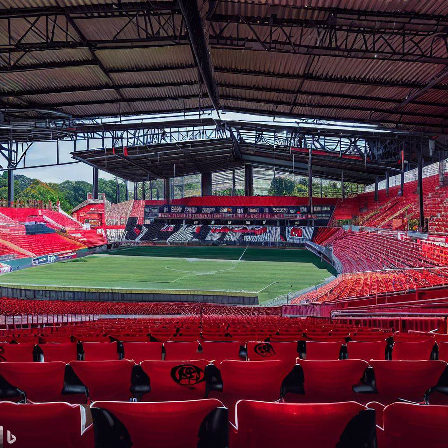 Estadio de Alajuelense en el año 2073 según Bing Image Creator | El Financiero