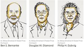 Estadounidenses Ben Bernanke, Douglas Diamond y Philip Dybvig ganan el Premio Nobel de Economía