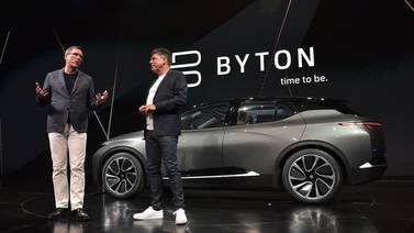 Firma china Byton exhibe auto del futuro en el CES Las Vegas