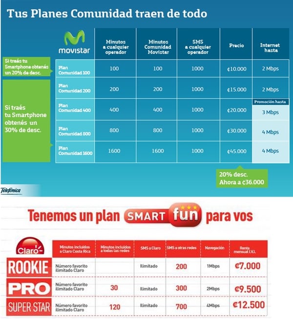 movistar y claro anuncian nuevas