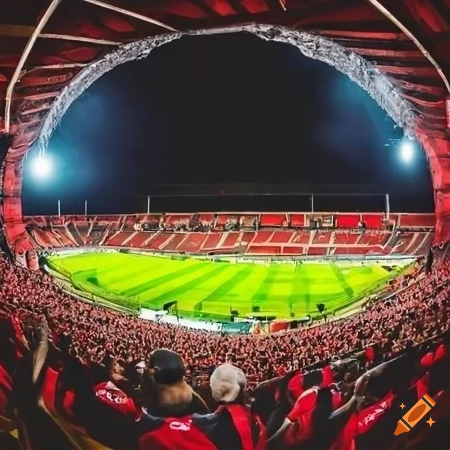 Estadio de Alajuelense en el año 2073 según Craiyon | El Financiero