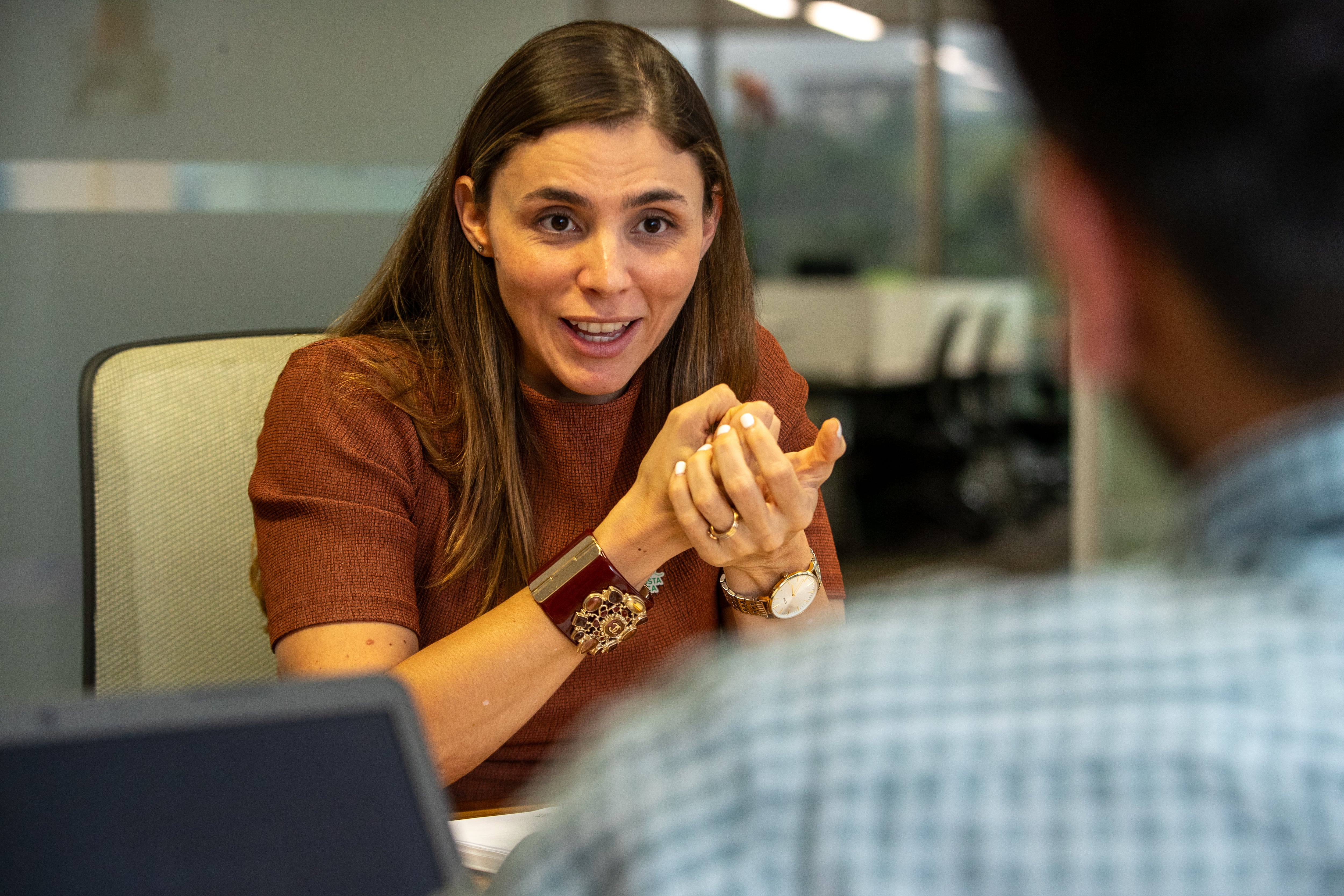 24/10/2023, San José, Escazu, oficinas de PROCOMER, entrevista con Laura López, la gerente general de PROCOMER.