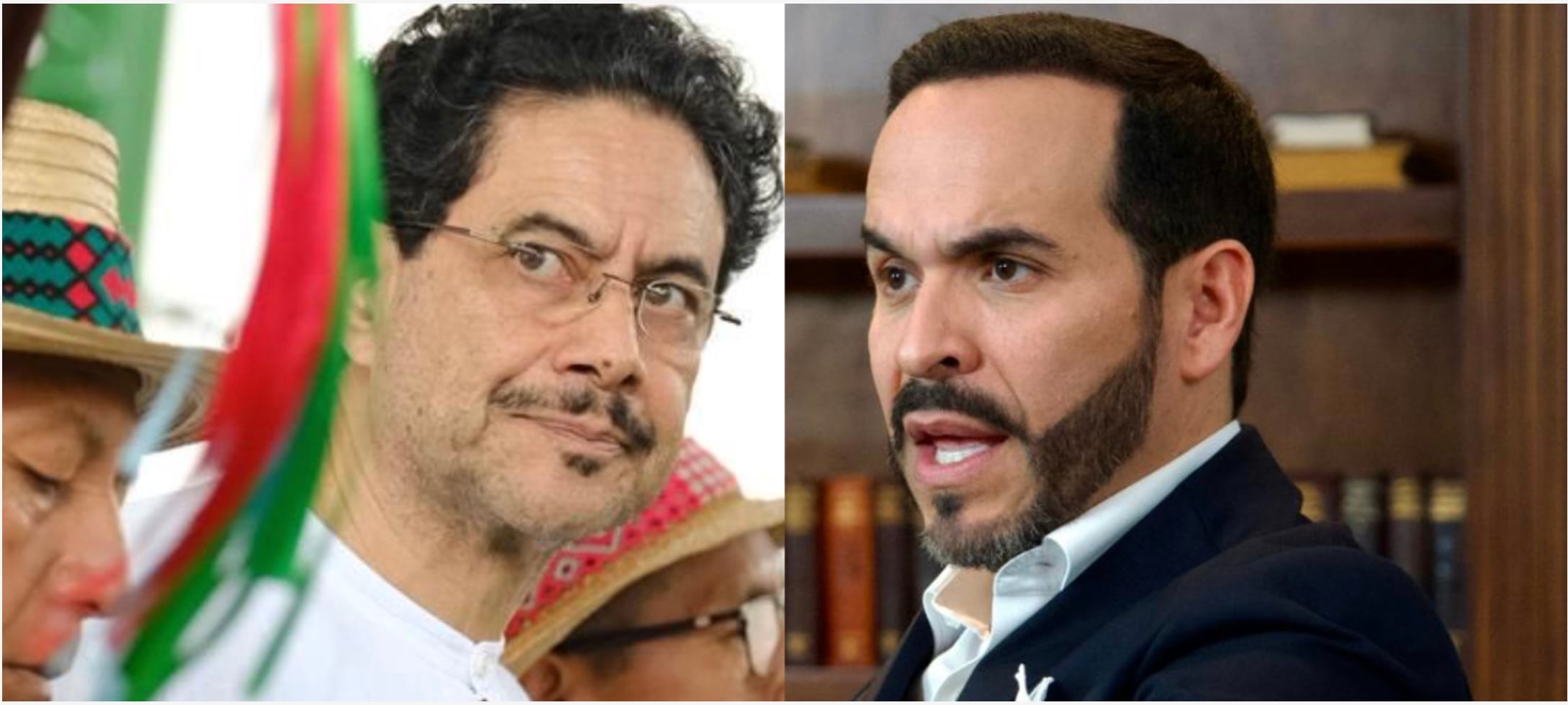Iván Cepeda y Abelardo de la Espriella (derecha).