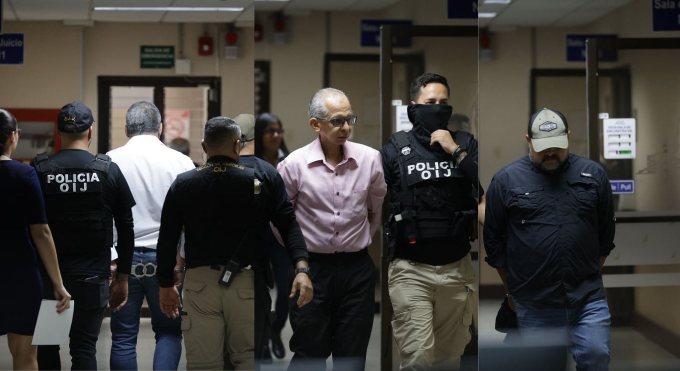 De izquierda a derecha, aparecen Mauricio Batalla, Marcos Castillo y Alejandro Picado en el II Circuito de San José en los Tribunales de Justicia en Goicoechea. Fotografía: