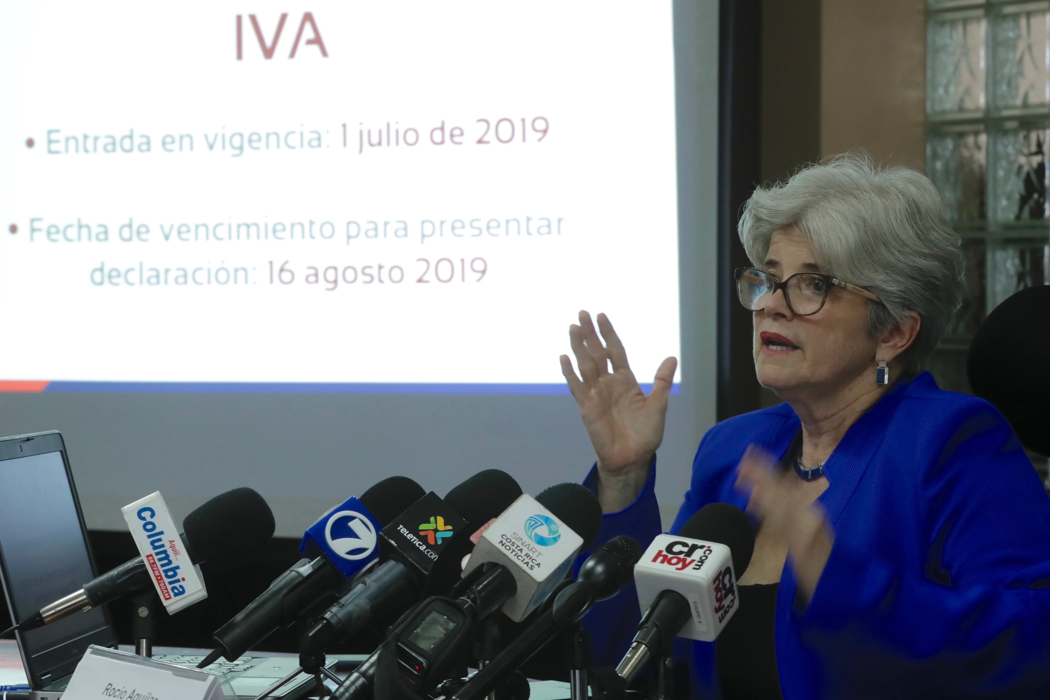 22/08/2019, San José, Ministerio de Hacienda, conferencia de prensa para dar a conocer los resultados del primer mes en vigencia del IVA. Fotografía José Cordero
