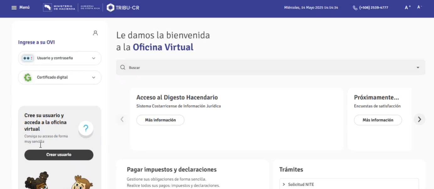 En la imagen, el entorno de prueba de TribuCR