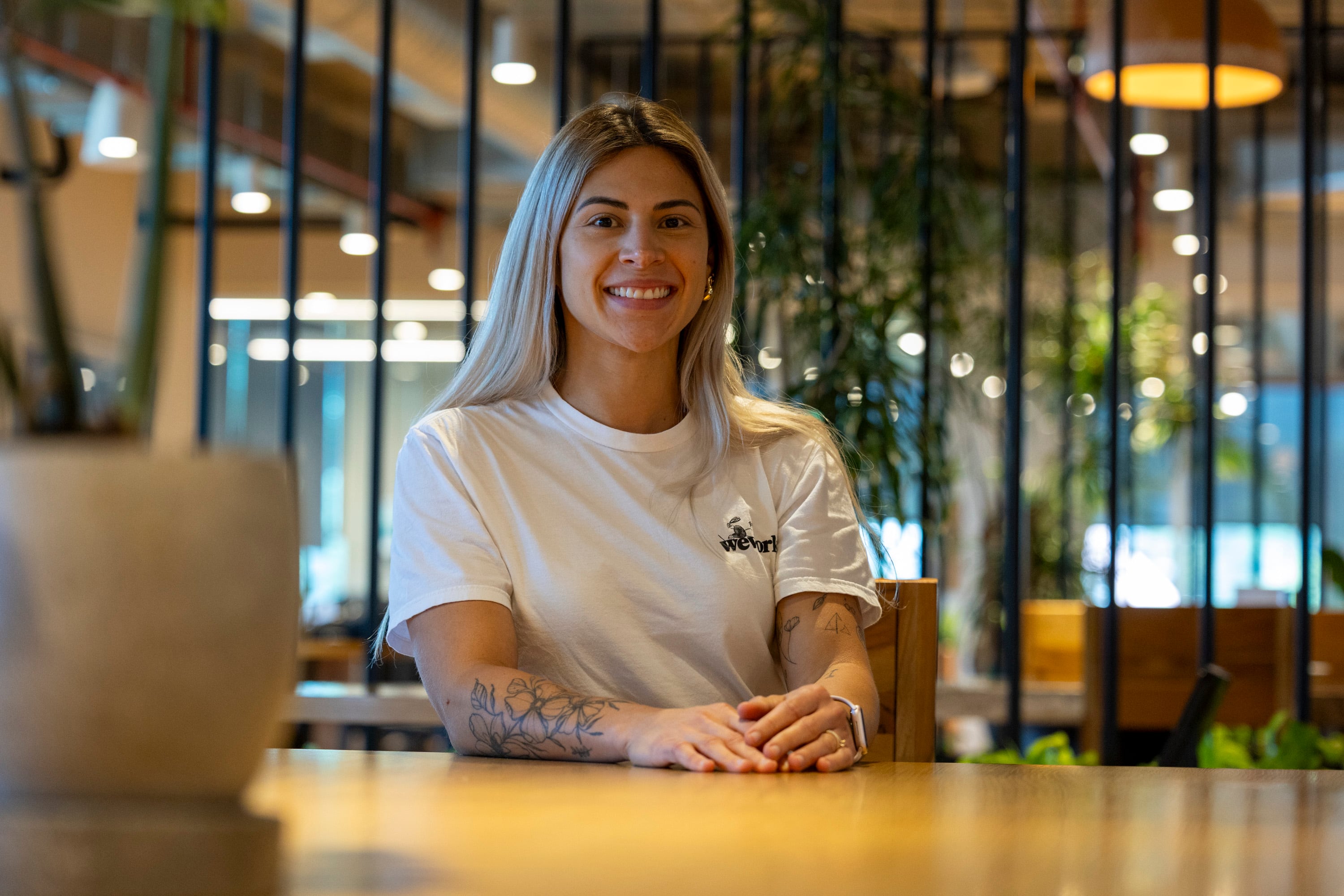 03/06/2025, San José, Escazu, entrevista con Jimena Quirós gerente de mercadeo de la empresa WeWork.
