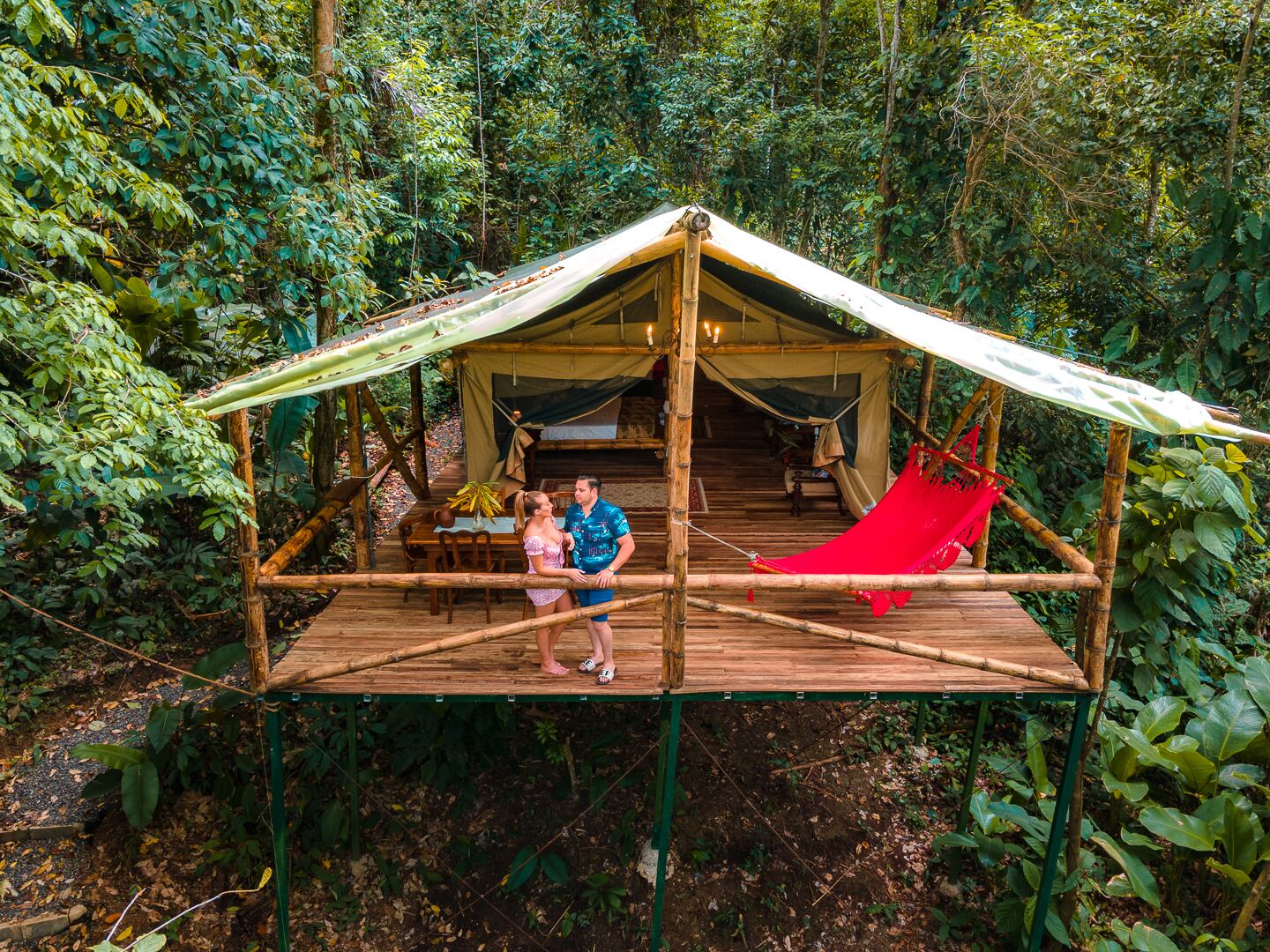 Colina Secreta Glamping es un hotel en Puerto Viejo, Caribe sur, que está listo para aprovechar las estadías largas de los nómadas digitales, aprobadas en la nueva ley. Foto: Cortesía