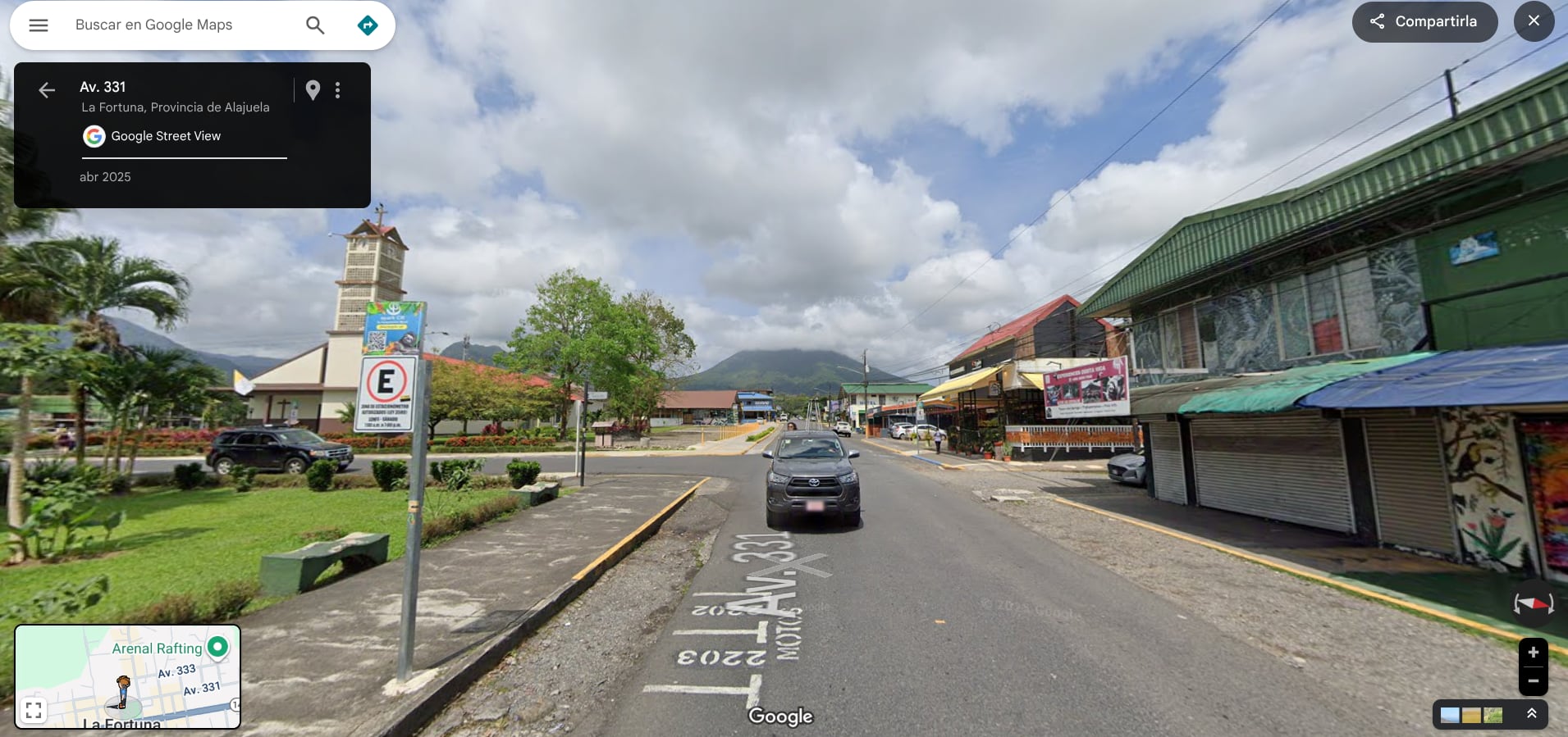 Imágenes en 'Streetview' de Costa Rica en Google Maps
