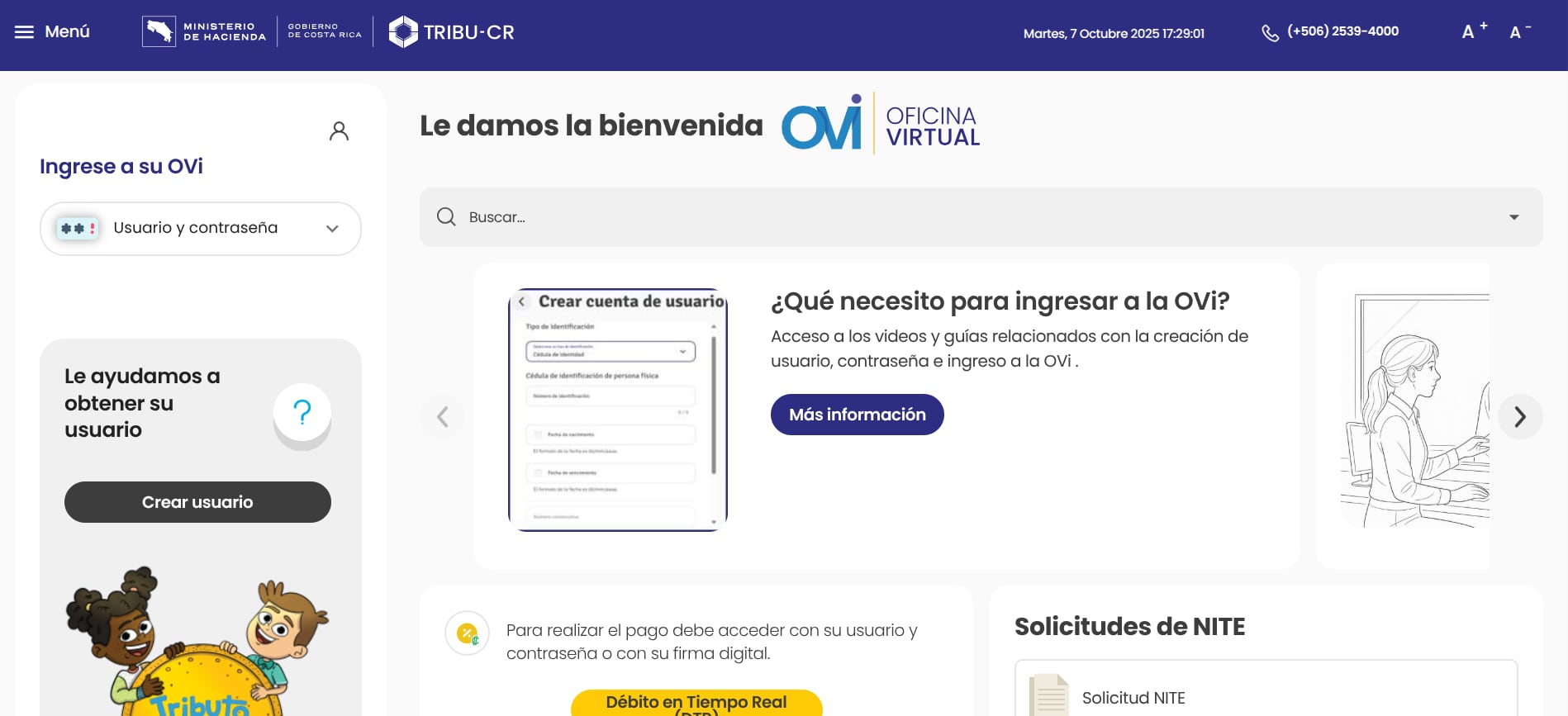 El lunes 6 de octubre entró en funcionamiento el nuevo portal TRIBU-CR, que tuvo un inicio atropellado por quejas de contribuyentes.