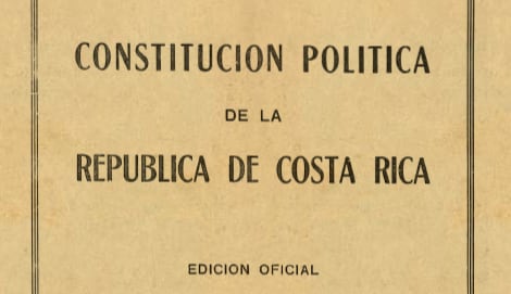Portada de la primera edición de la Constitución Política de 1949. Tomás F. Arias Castro.