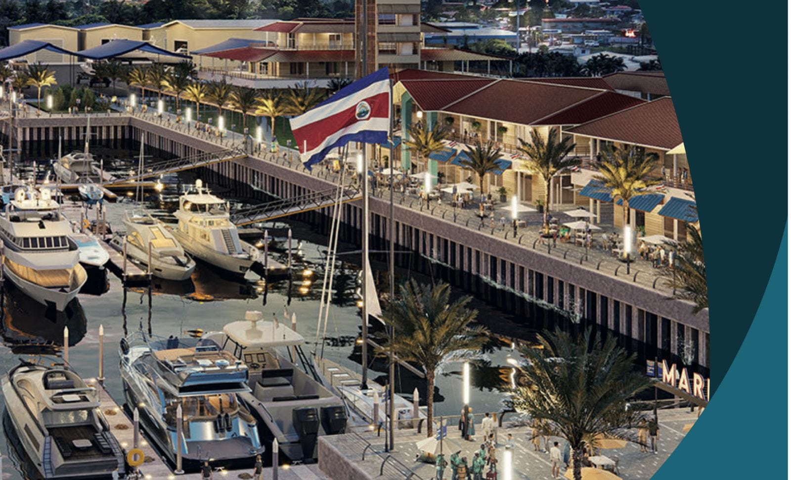 La marina tendría hasta 120 puntos de atraque y servicios anexos, entre ellos, combustible y alimentos.