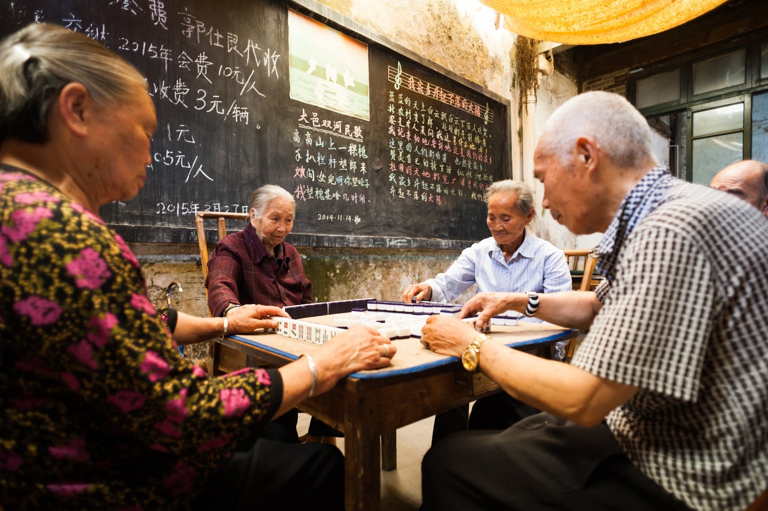 China, adultos mayores, pensión, vejez, comunidad
