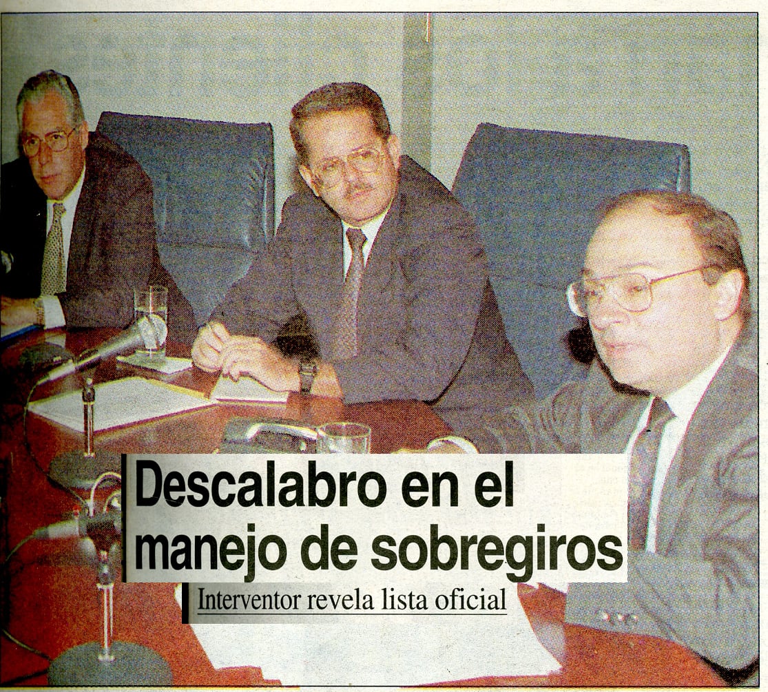 Para marzo de 1994 un 50% de los sobregiros otorgados por el Banco Anglo estaban vencidos debido a tardanzas en el cobro administrativo y judicial.