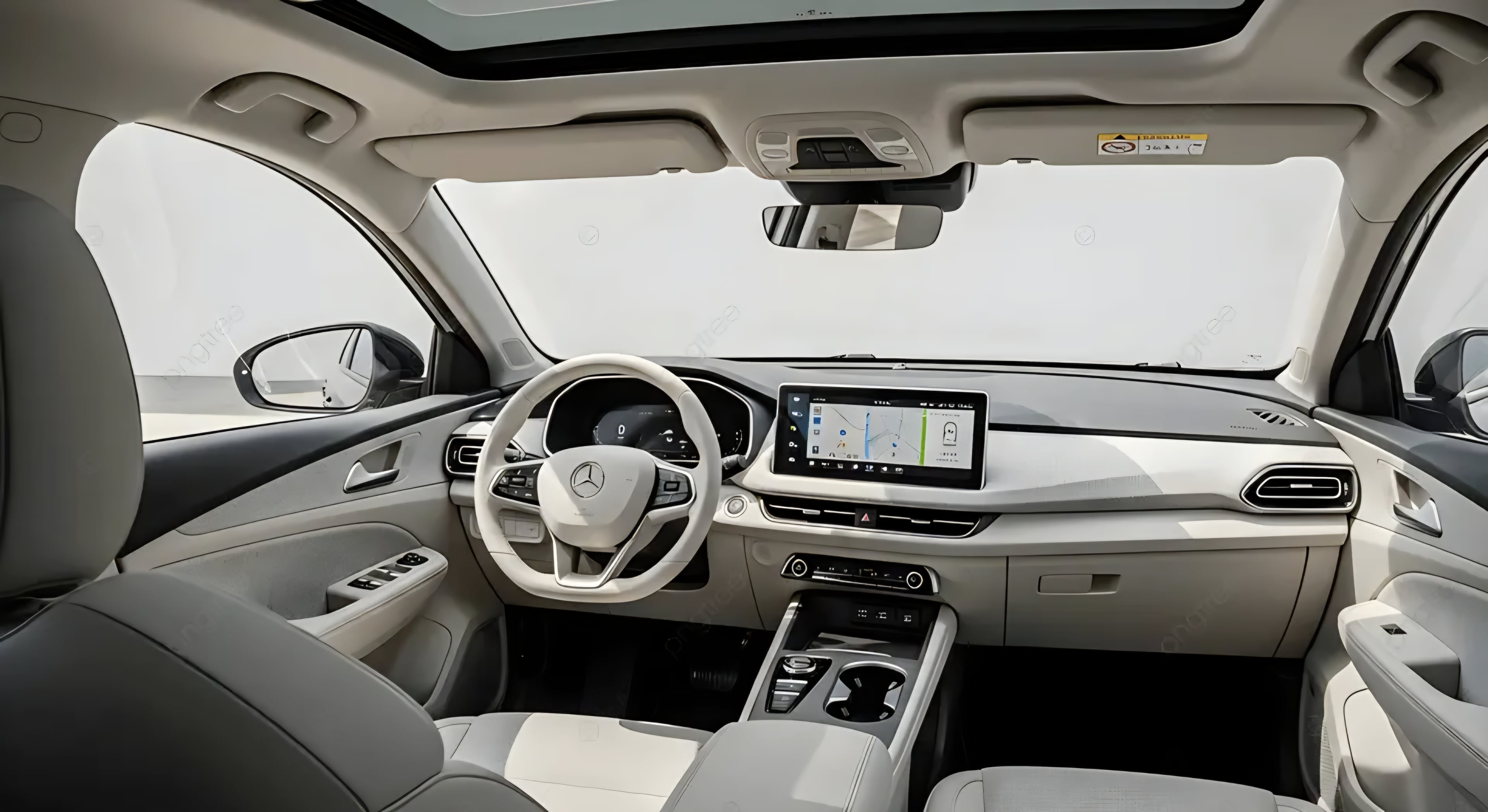 Conductor utilizando una pantalla táctil de gran formato.