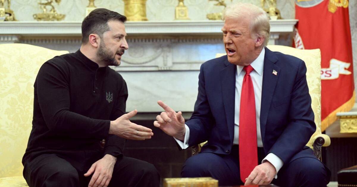 Donald Trump , presidente de estados Unidos, y Volodimir Zelenski, de Ucrania, tuvieron un acalorado intercambio en la Casa Blanca