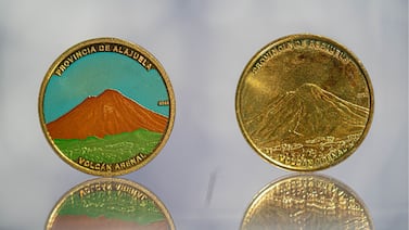 Coleccionistas atentos: nueva moneda de ₡25 del Arenal estará disponible este mes de abril