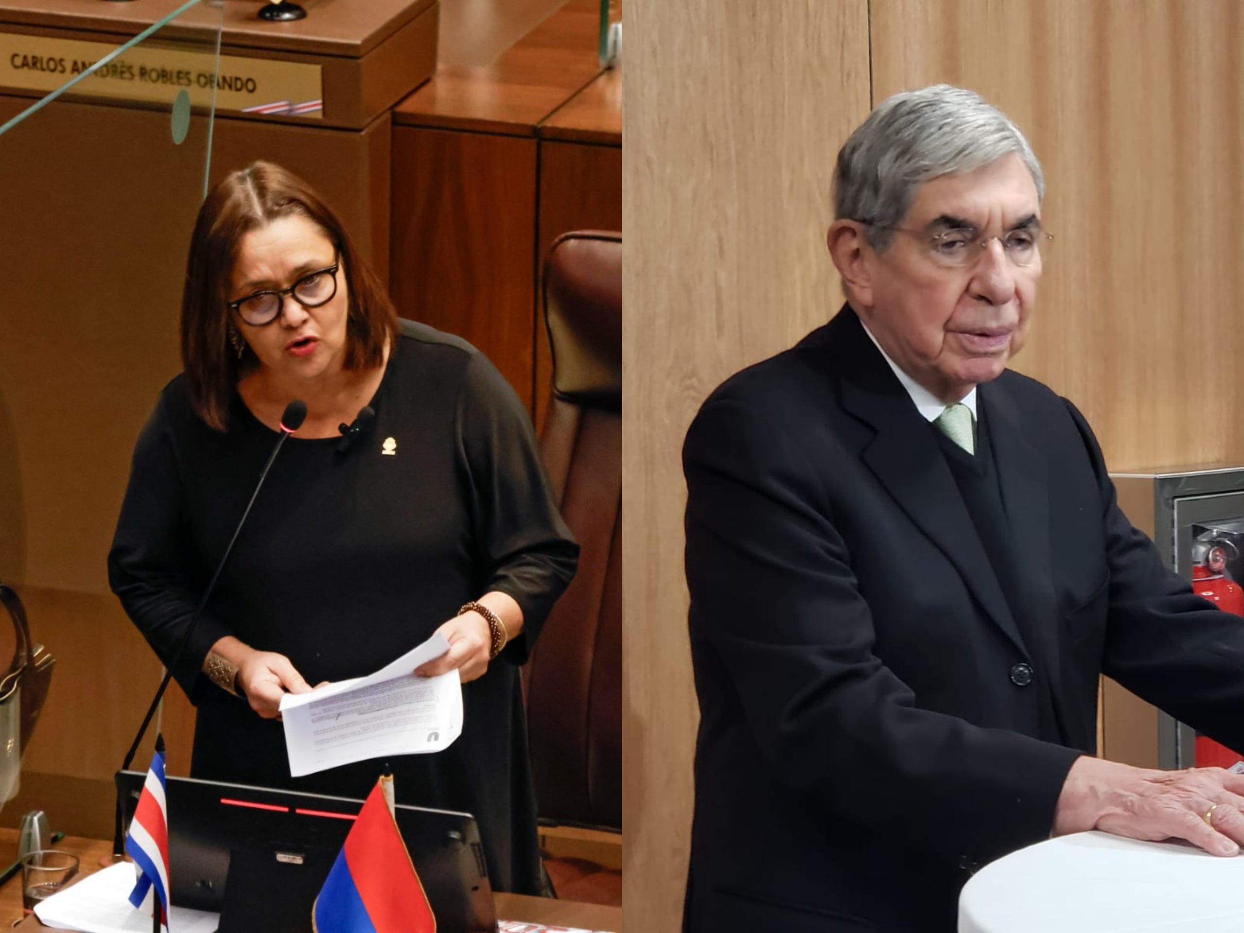 Óscar Arias y Vanessa Castro