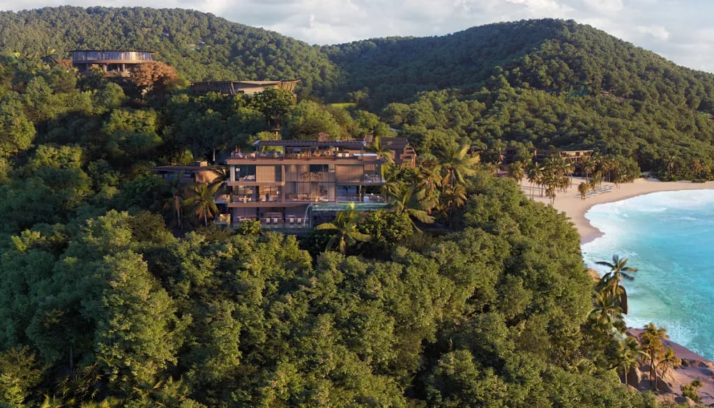 Está ubicado dentro del St. Regis Resort en Papagayo.