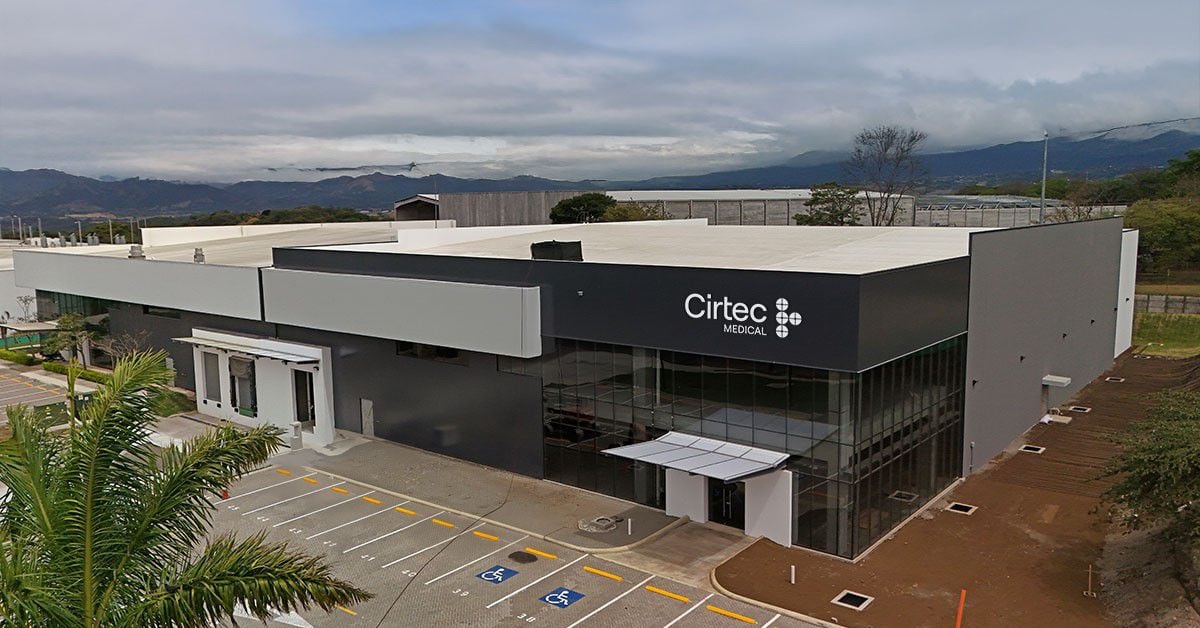 Cirtec Medical, líder en servicios integrales de diseño, desarrollo y manufactura de dispositivos médicos, duplicará su operación en Costa Rica, con una nueva planta de más de 4.600 metros cuadrados ubicada junto a la actual en Coyol Free Zone.