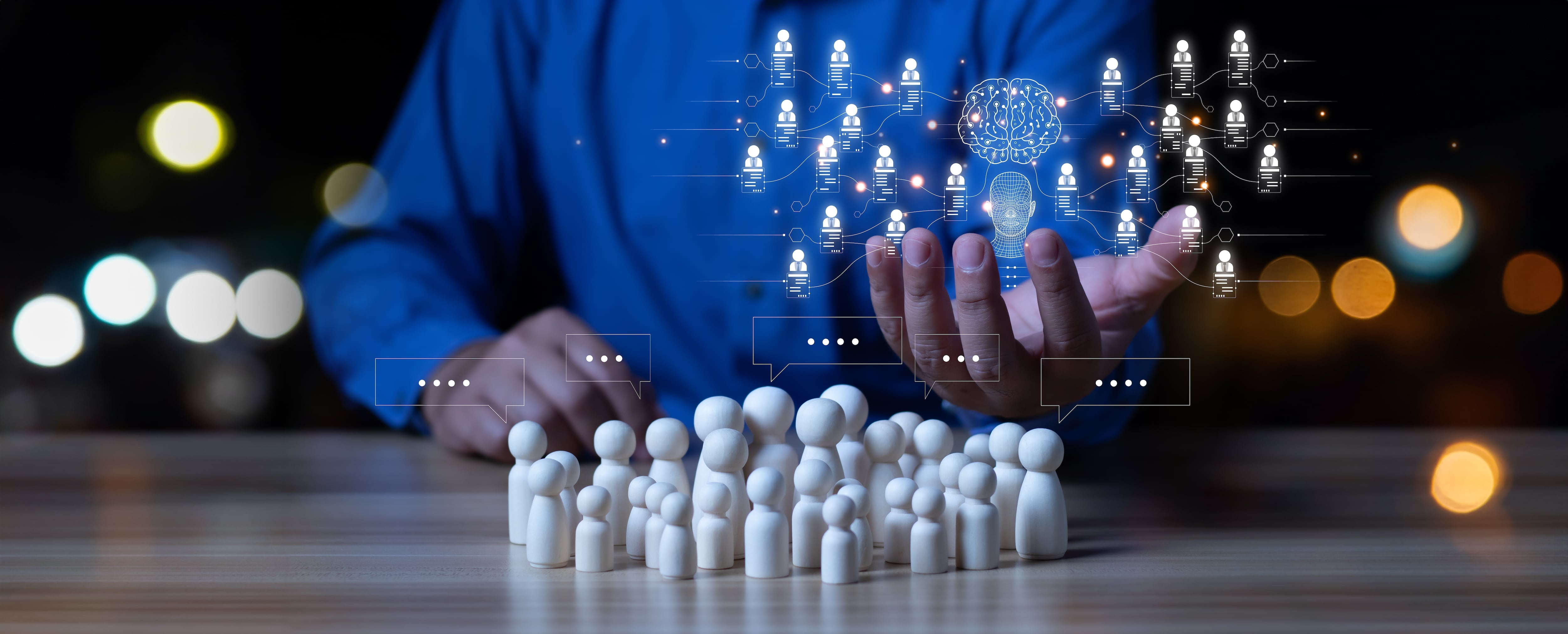 Inteligencia artificial, tecnología y recursos o capital humano.