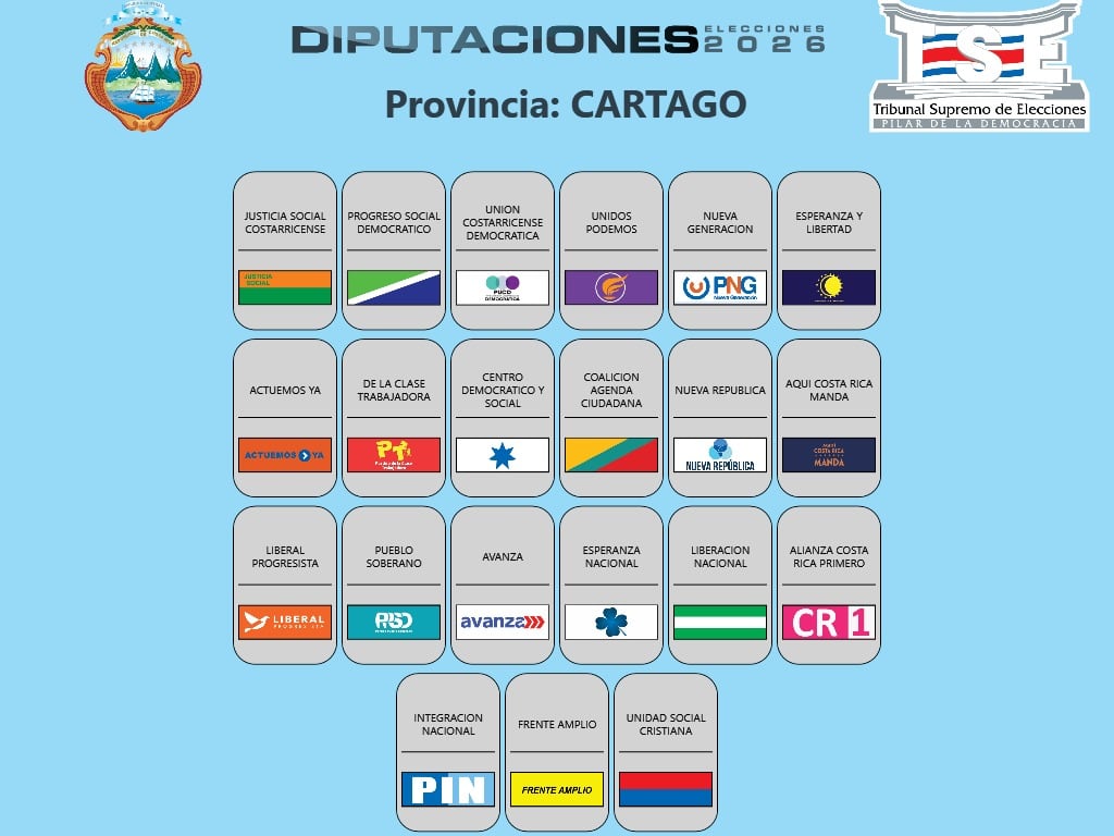 Las papeletas provinciales para elegir diputados.