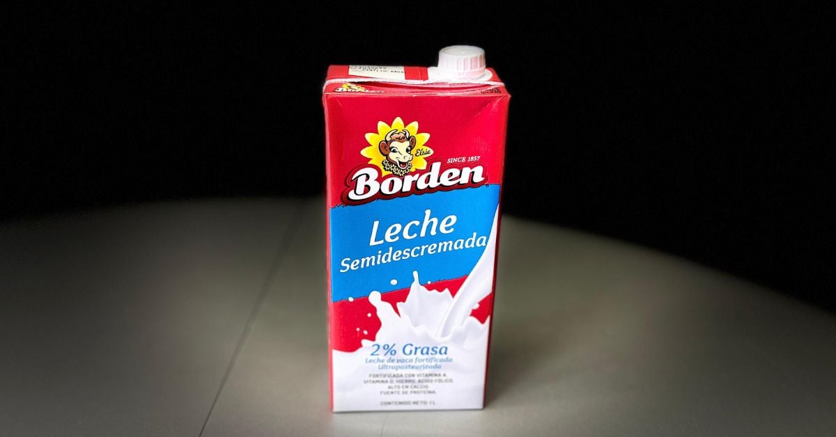 En la imagen una leche marca Borden