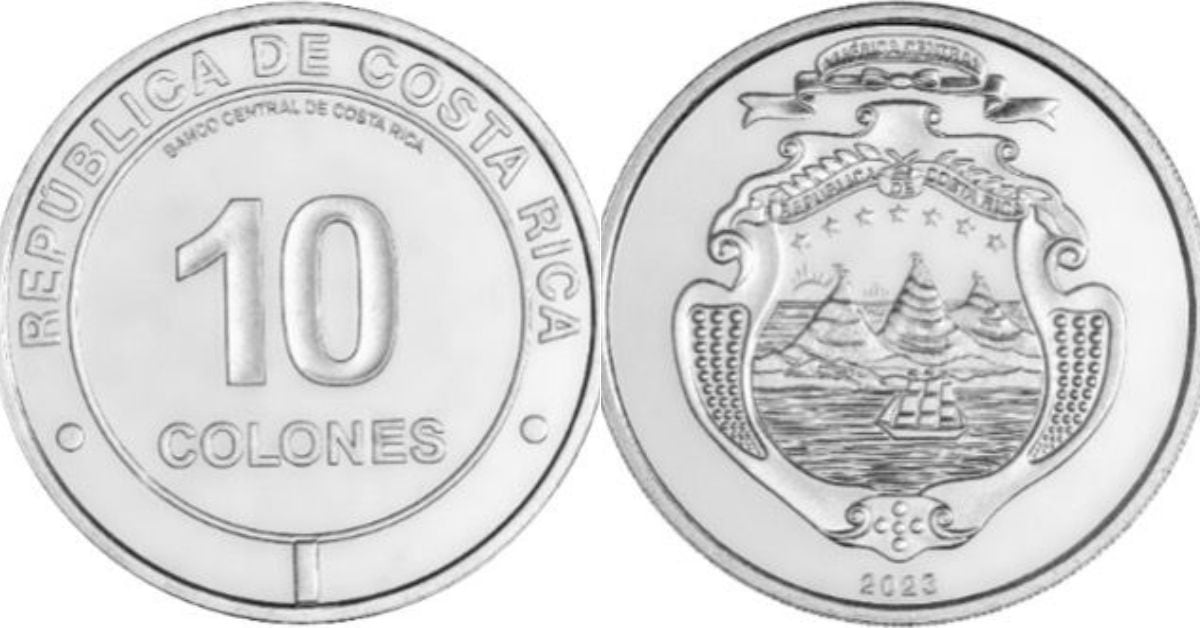 La nueva moneda de 10 colones