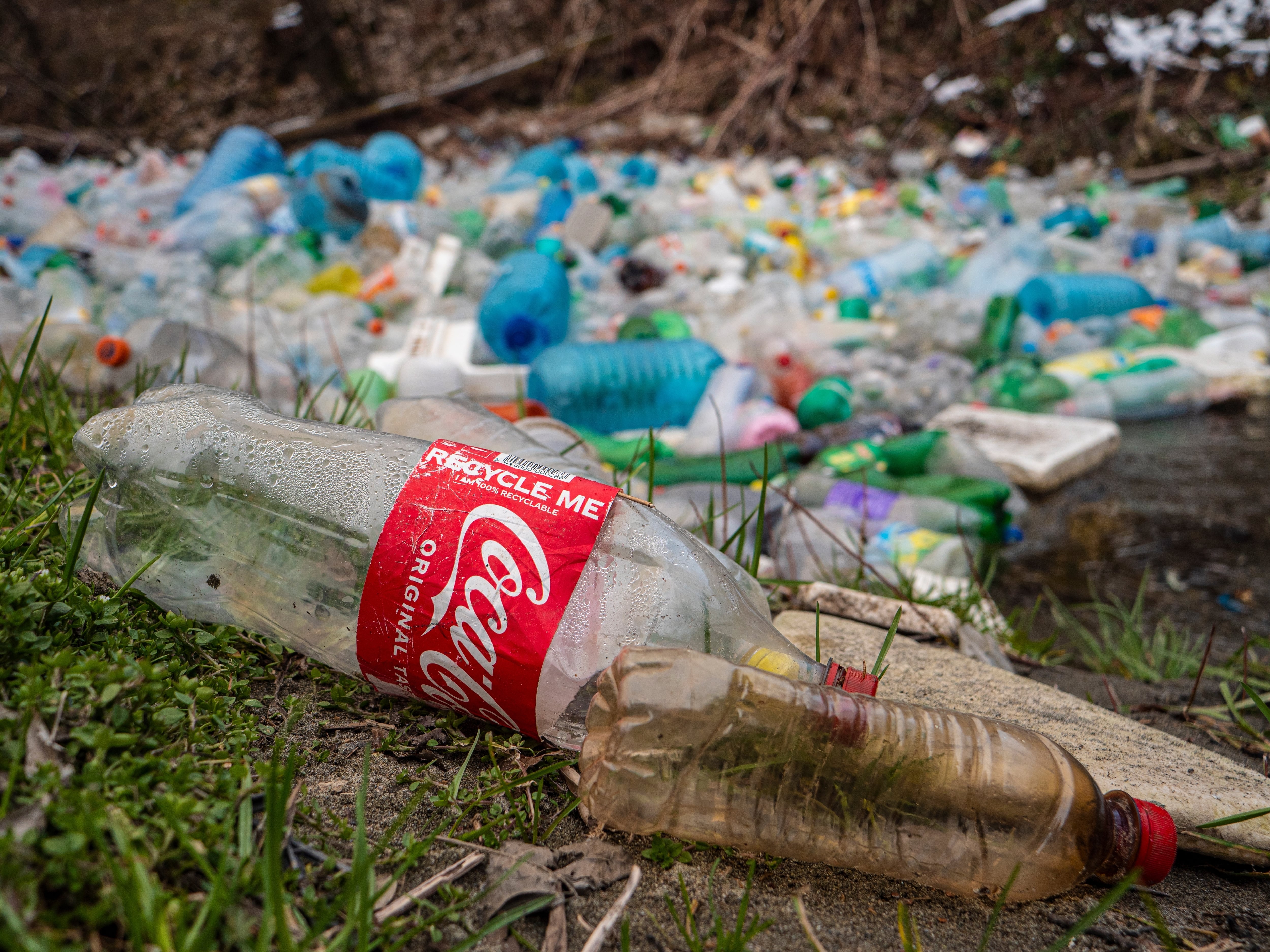Botella de plástico de Coca Cola
