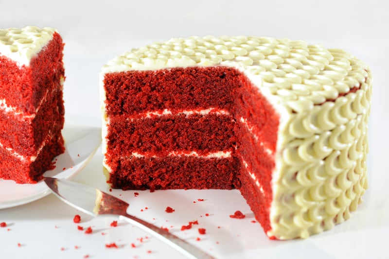 Un queque red velvet