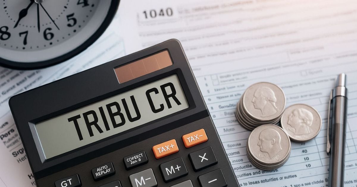 En la imagen una calculadora que dice Tribu-CR