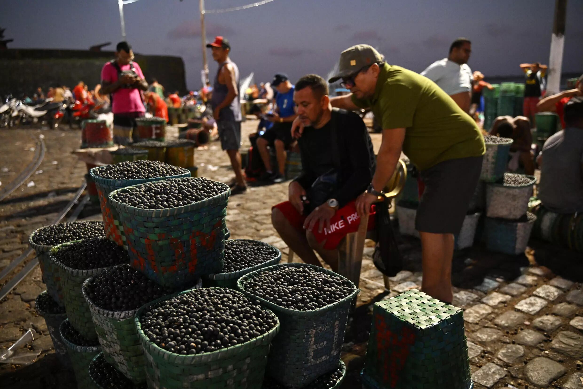 El Mercado Açaí, a orillas de la bahía Guajara, en Belém, Pará.