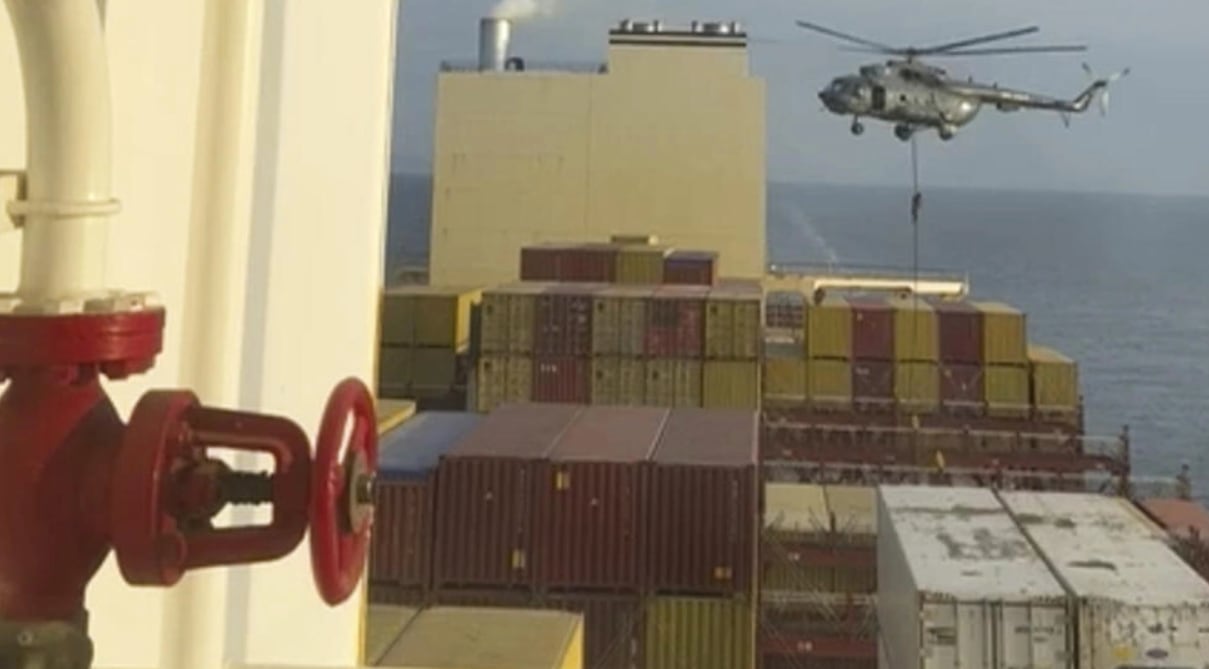 Toma de buque ligado a Israel