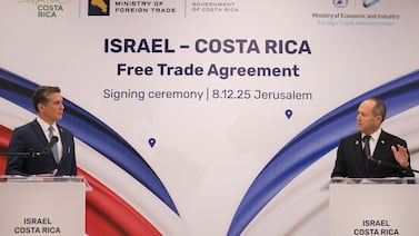 Costa Rica e Israel firman Tratado de Libre Comercio: un acuerdo de alto potencial bajo la lupa política