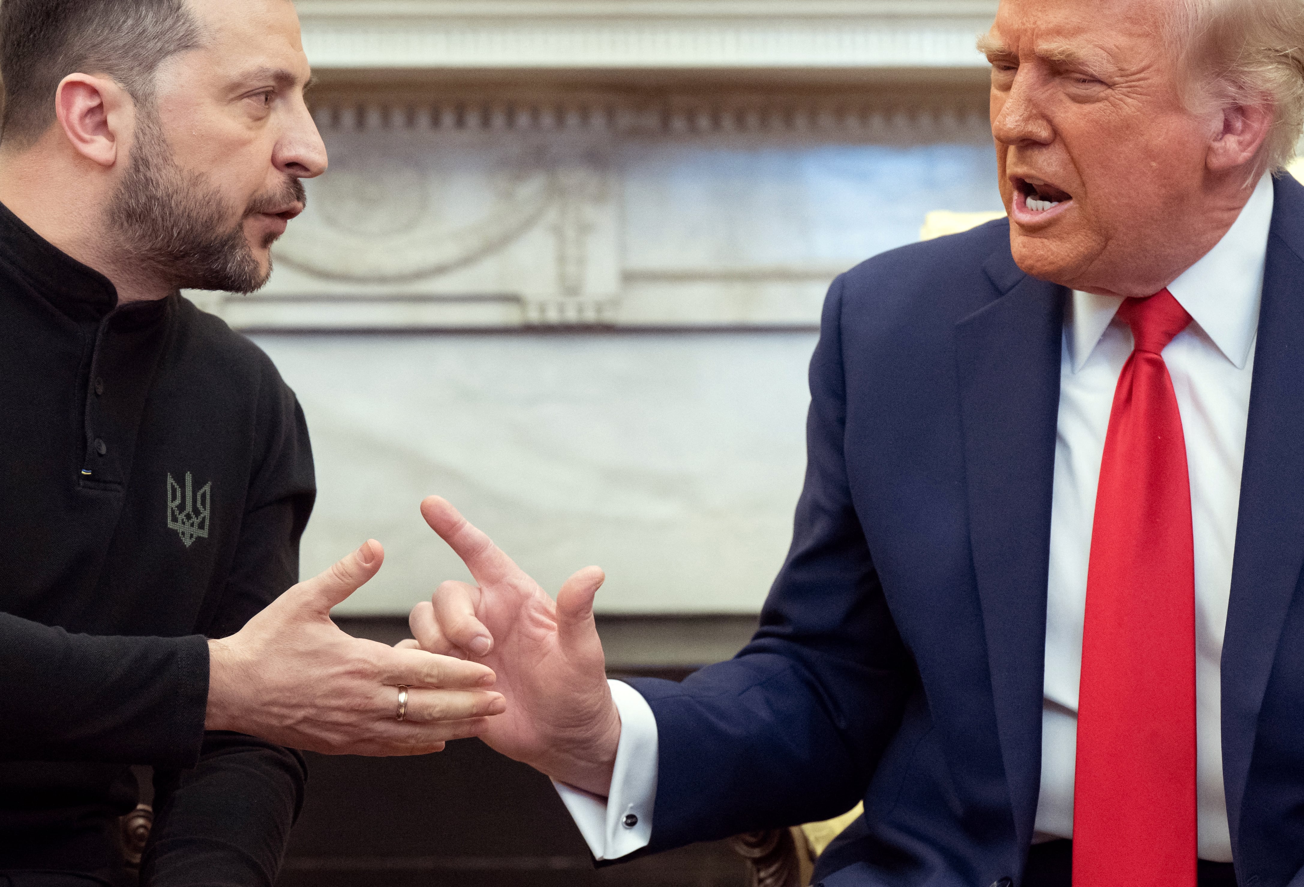 Donald Trump , presidente de estados Unidos, y Volodimir Zelenski, de Ucrania, tuvieron un acalorado intercambio en la Casa Blanca