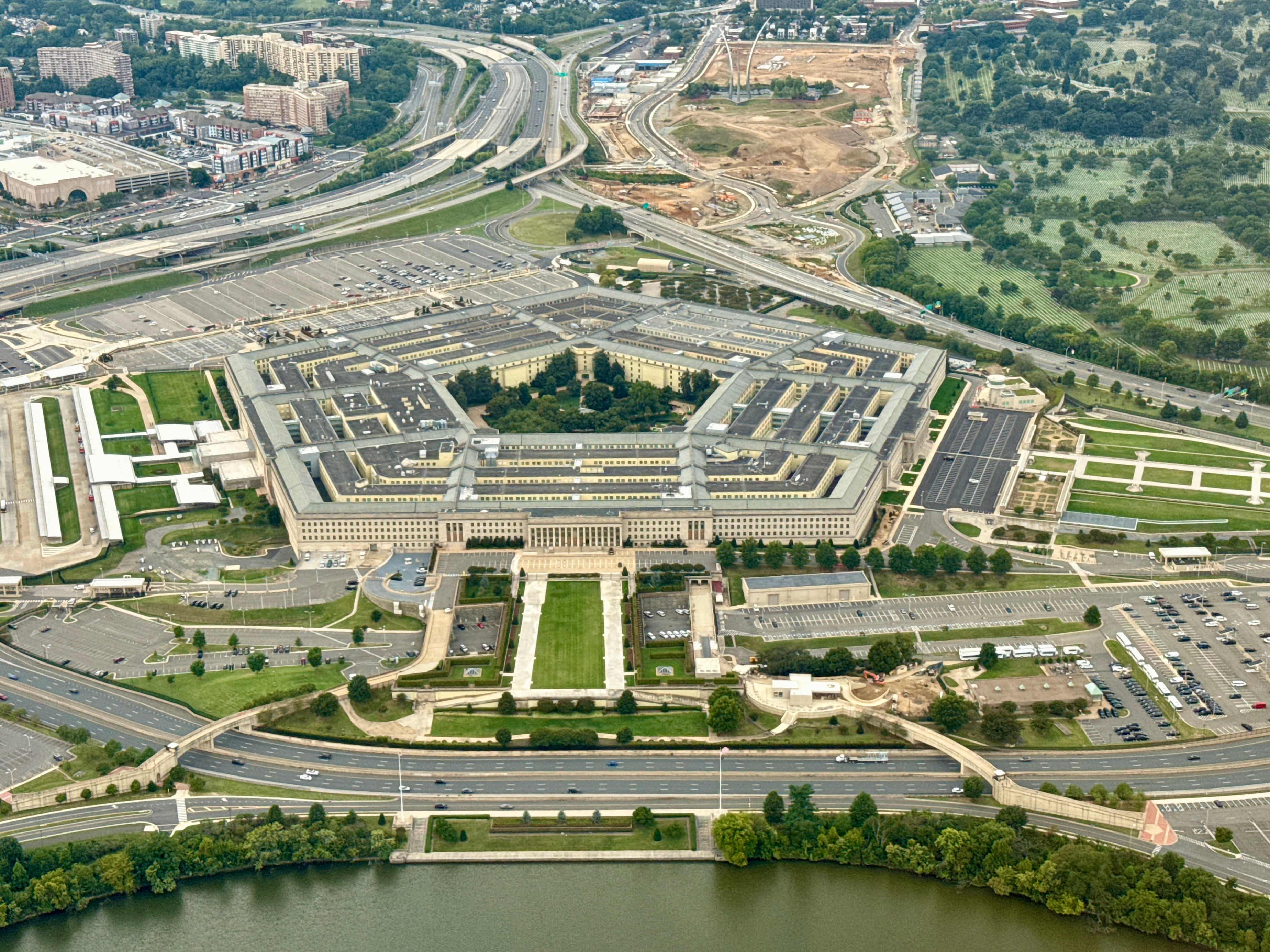 Vista aérea del Pentágono en Washington el 20 de setiembre del 2025.