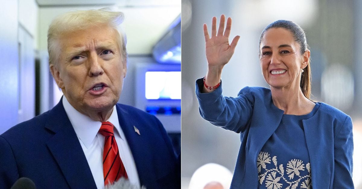 En la imagen, el presidente de Estados Unidos, Donald Trump, y la presidenta de México, Claudia Sheinbaum.