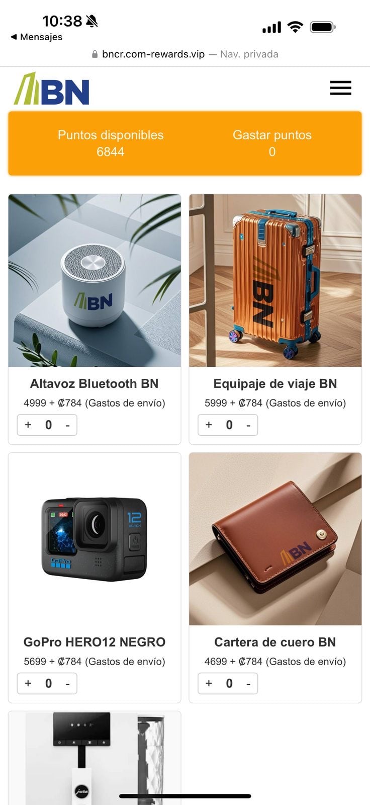 Estafas a clientes del BN