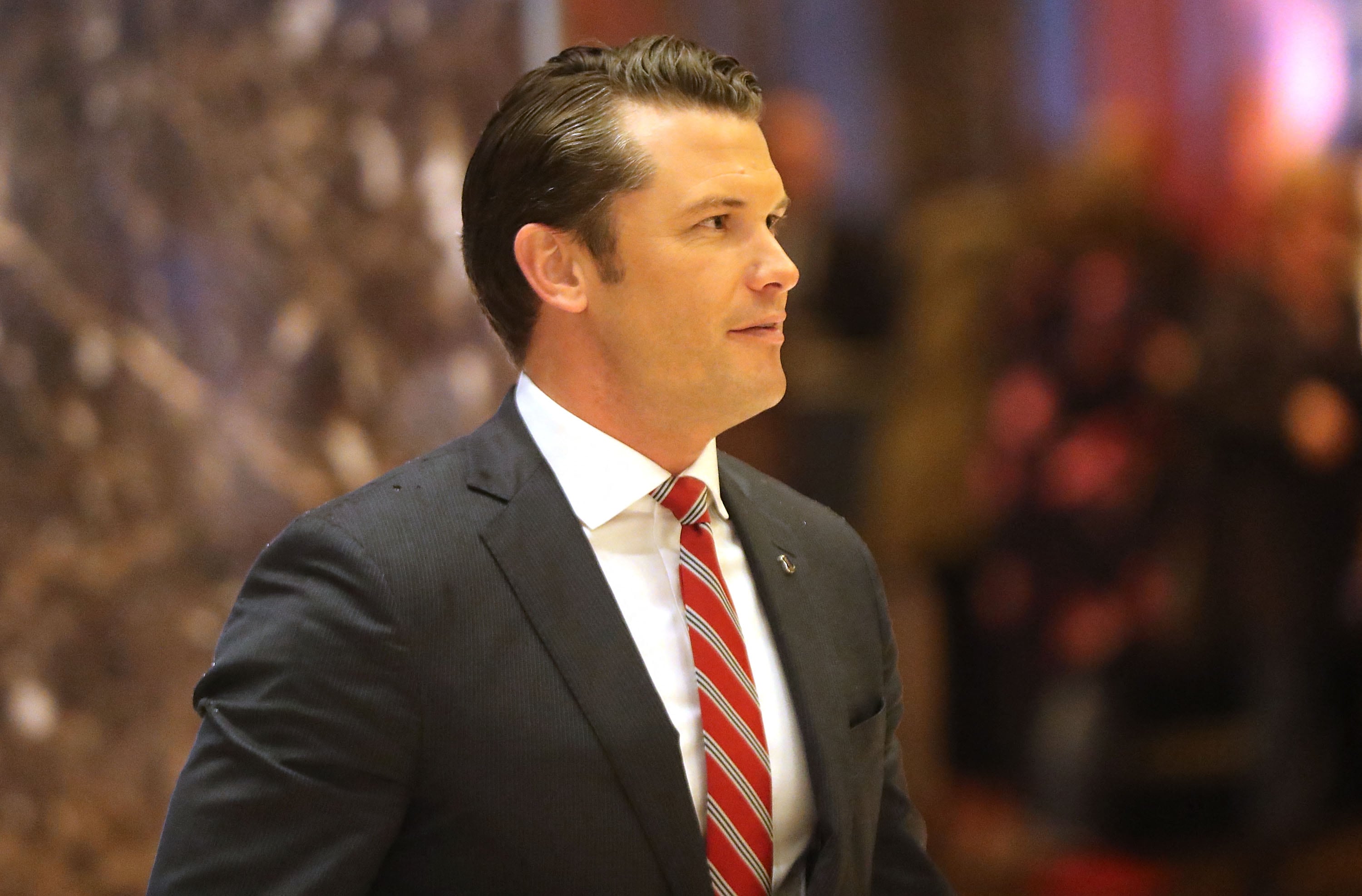 (FILES) Fox News contributor Pete Hegseth arrives at Trump Tower on November 29, 2016 in New York City. Donald Trump announced in a statement on November 12, 2024, that he has nominated Fox News host Pete Hegseth to serve as Secretary of Defense. (Photo by SPENCER PLATT / GETTY IMAGES NORTH AMERICA / AFP)