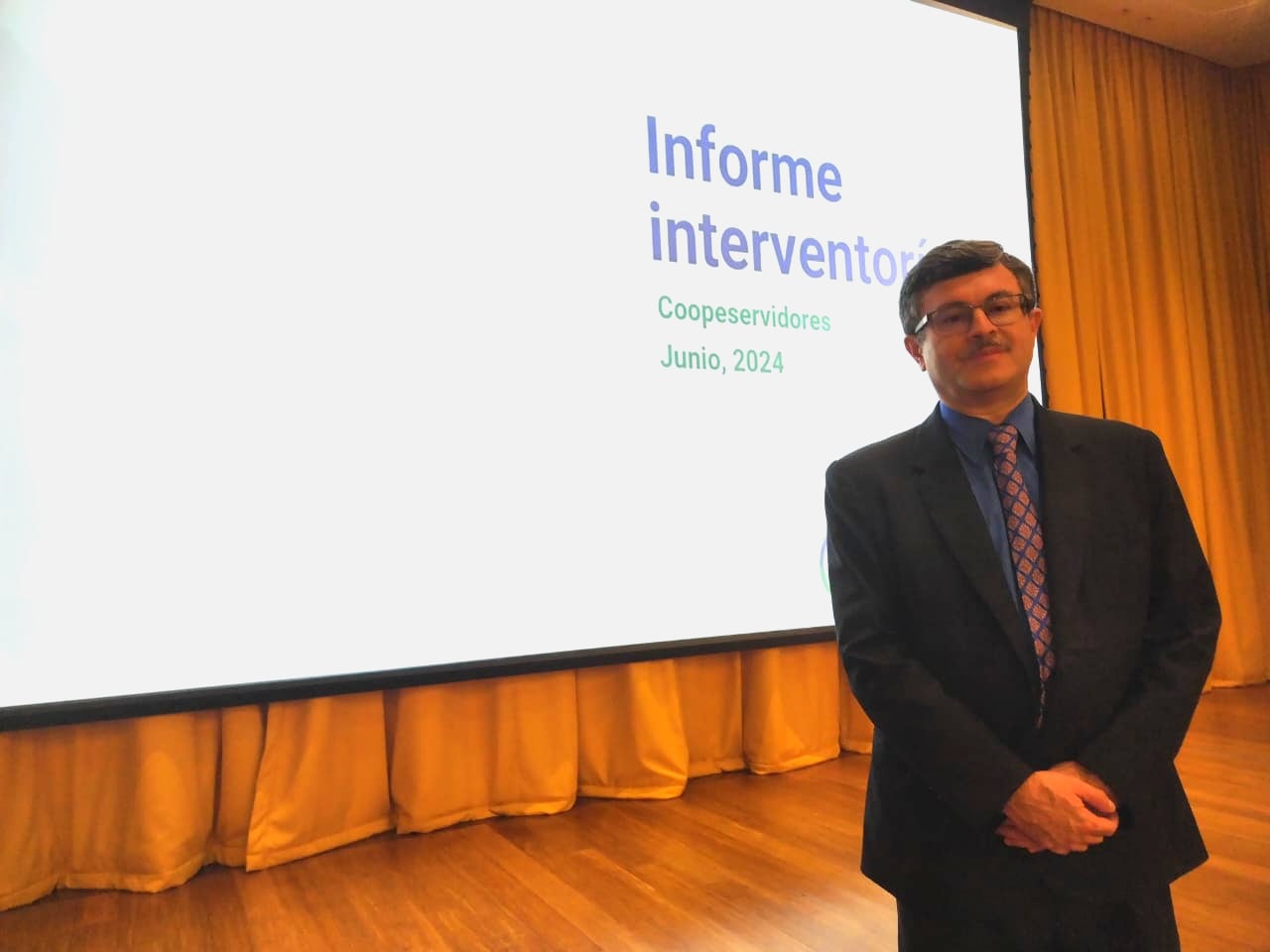 Marco Hernández, interventor de Coopeservidores.