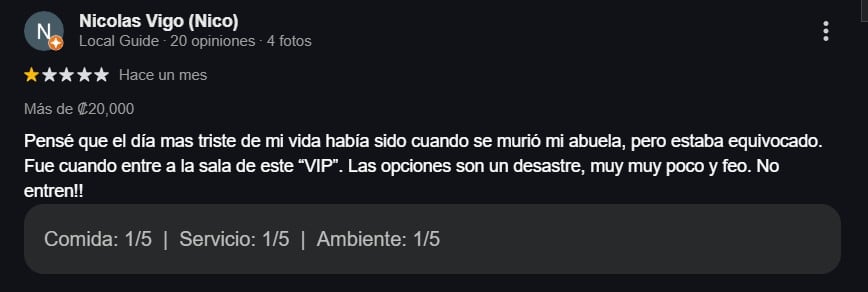 Opiniones salas VIP
