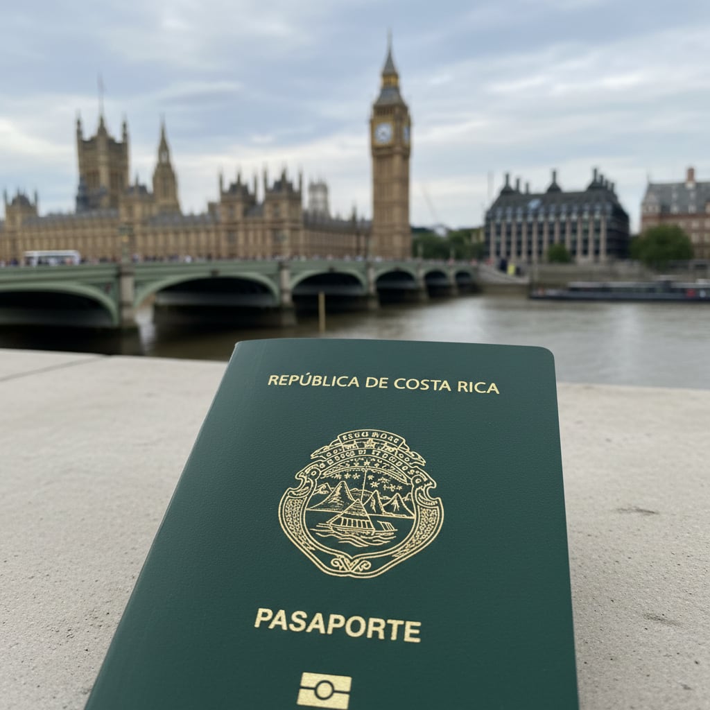 A partir de febrero de 2026, los costarricenses deberán pagar £16 por el permiso electrónico para ingresar al Reino Unido.