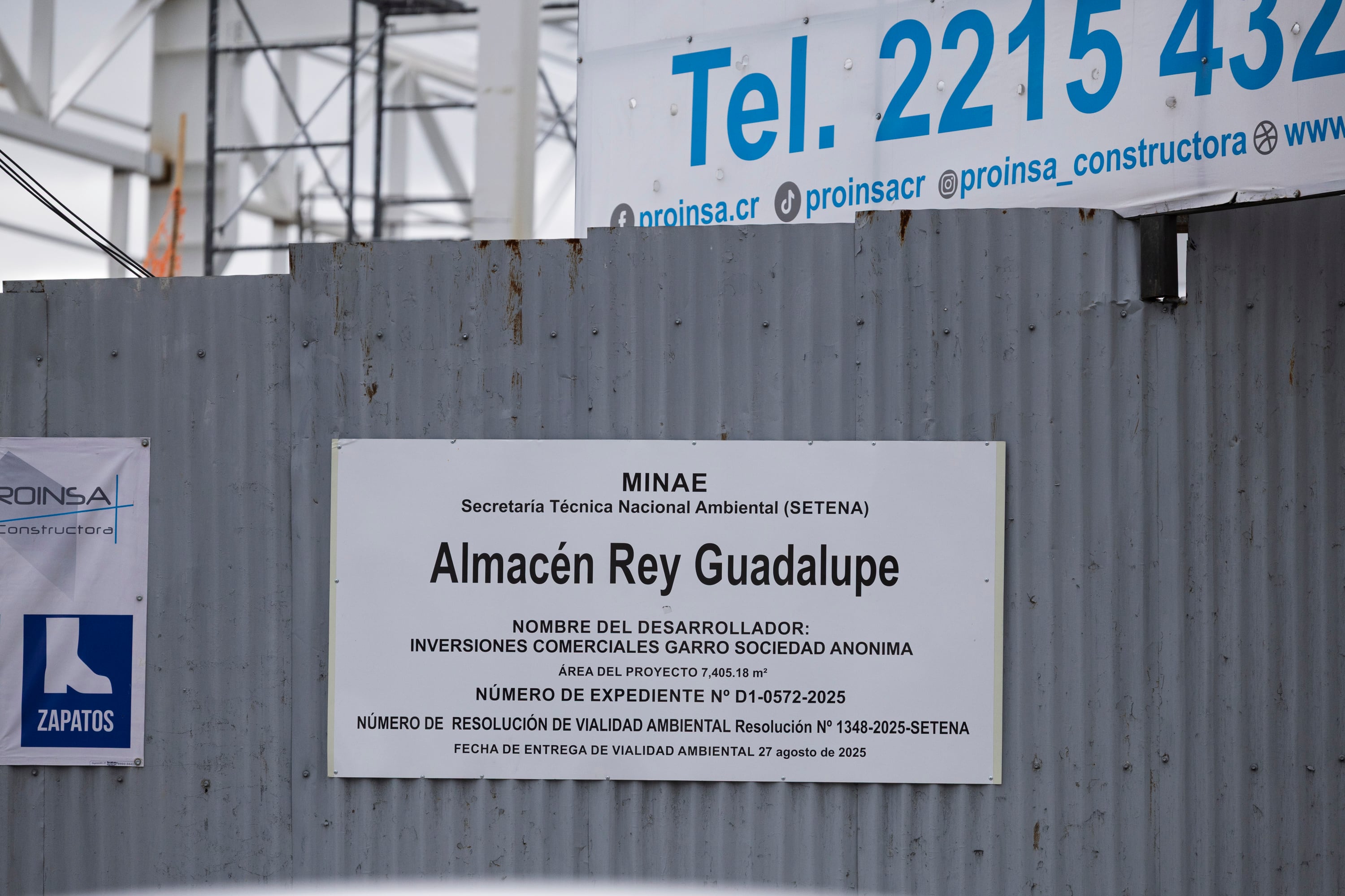 15/05/2026, San José, Goicoechea, construccion del Almacen El Rey en Guadalupe.