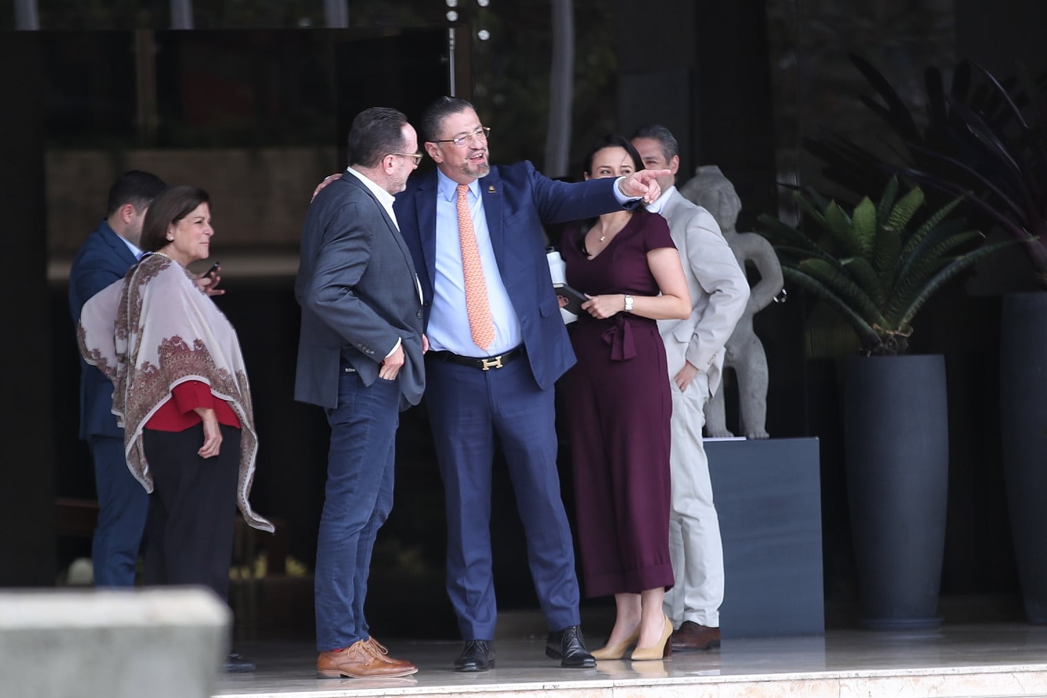 12/04/2024/ Reunión de Rodrigo Chaves con diputados Alejandro Pacheco, Horacio Alvarado, Fabricio Alvarado y Eliecer Feinzaig en casa presidencial para negociar elección del directorio de la asamblea Legislativa para el 1 de Mayo / Foto John Durán