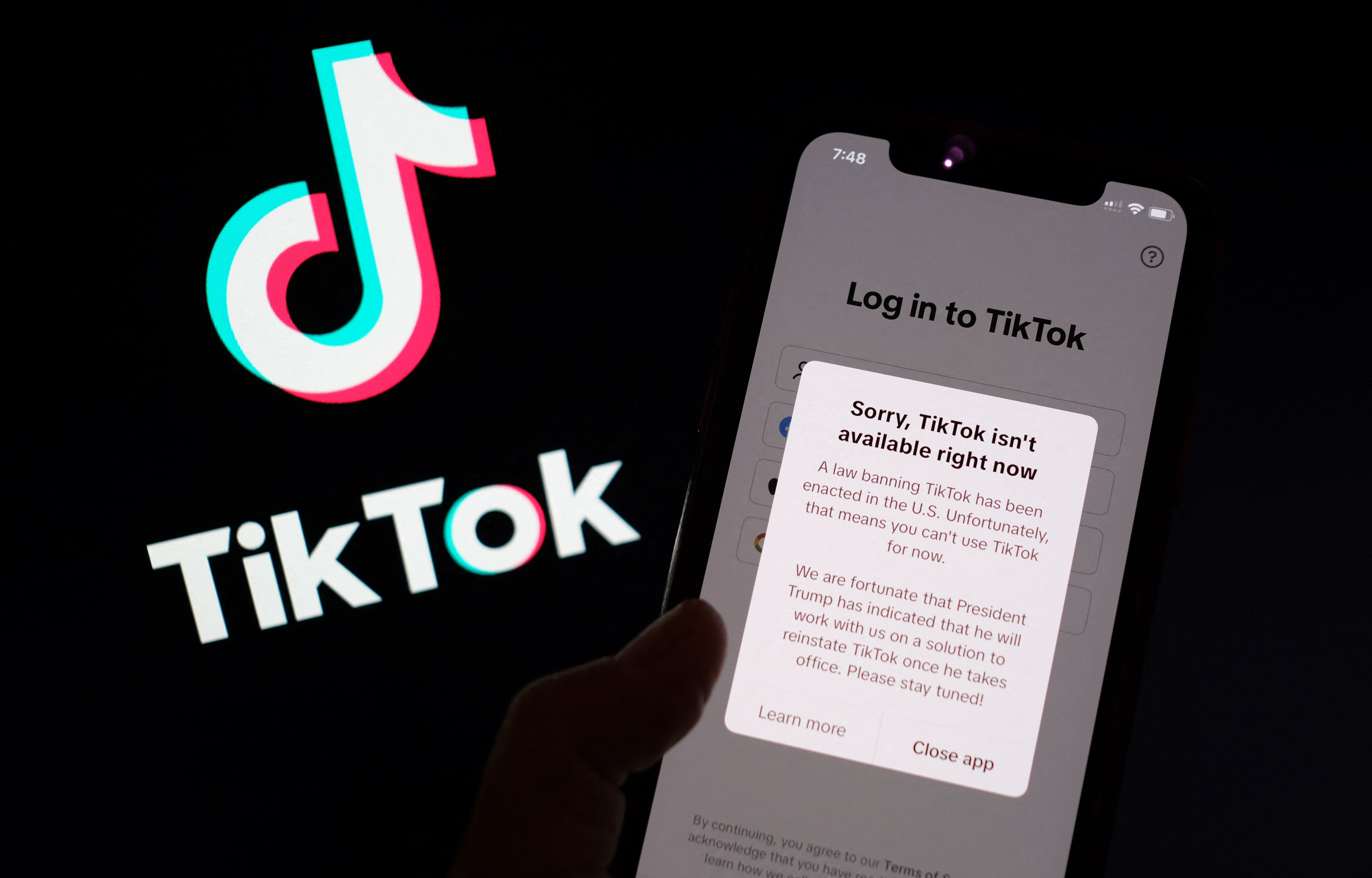 La red social TikTok fue desactivada en Estados Unidos el 19 de enero.