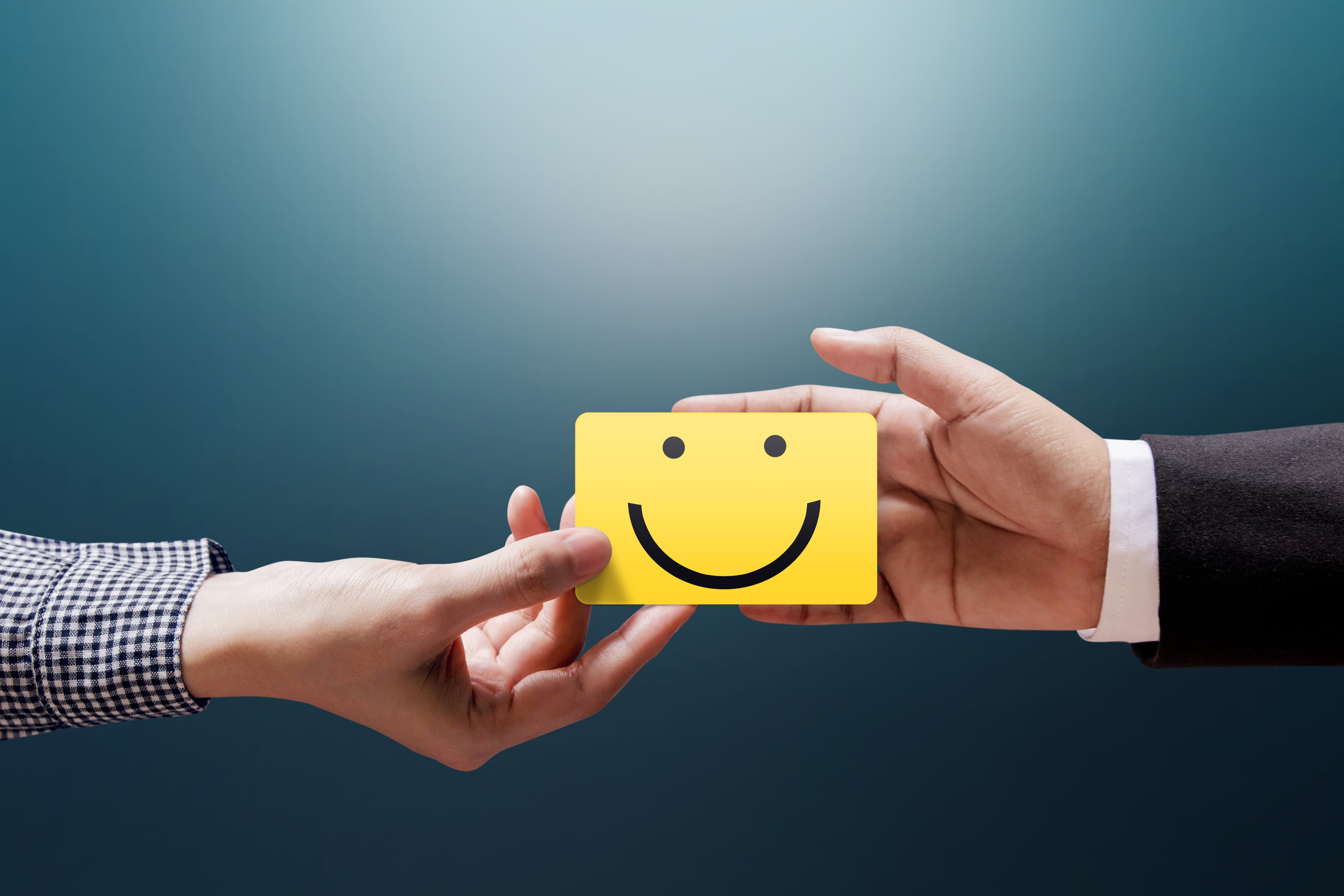 Customer,Experience,Concept,,Happy,Client,Woman,Giving,A,Feedback,With